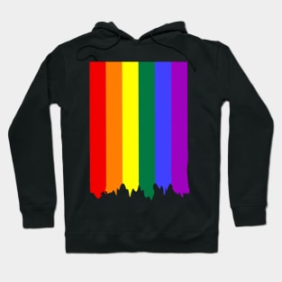 LGBT Gay Pride Rainbow Drip Paint Hoodie